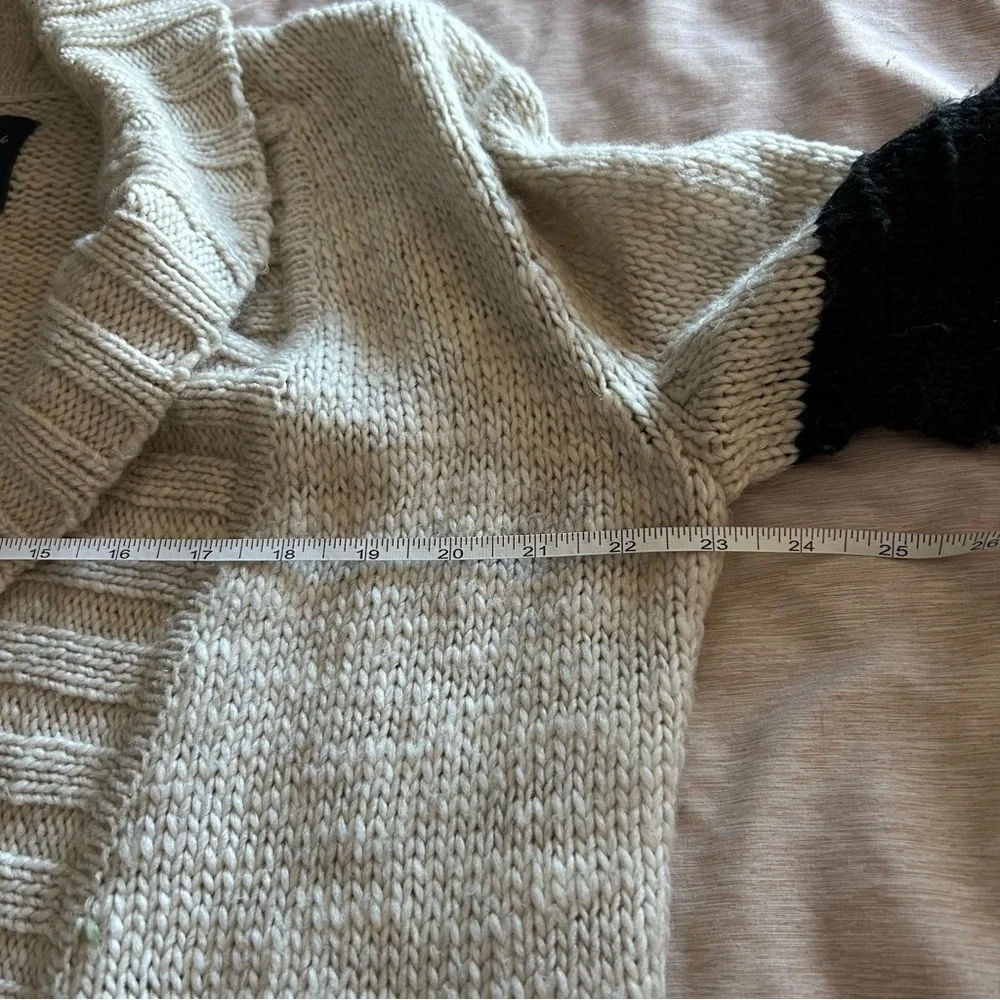 American Eagle Outfitters Beige Boho Fringe Patterned Long Cardigan